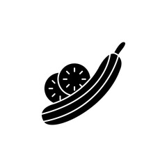 cucumber icon Vector flat thin line illustration