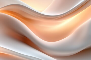 This image captures the beauty of soft, flowing beige and white fabric that embodies elegance and tranquility, creating a serene abstract representation of gentle curves.