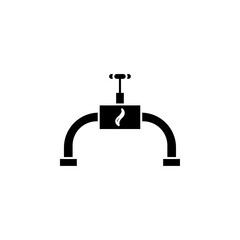 Gas pipe icon Vector flat thin line illustration