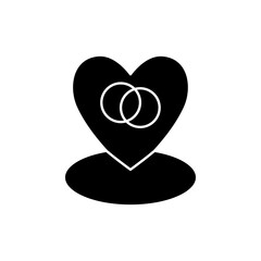 Wedding Location icon Vector flat thin line illustration