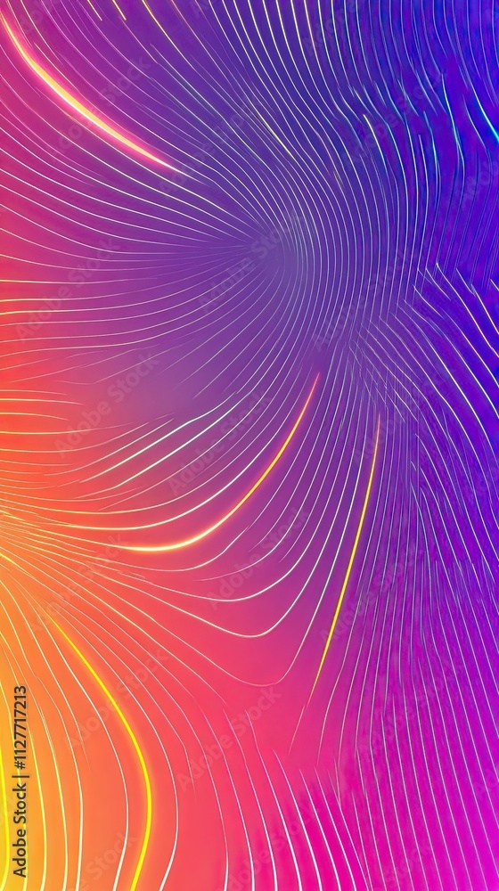 Poster abstract colorful lines create swirling pattern design