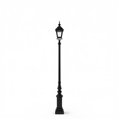 Classic Black Street Lamp - Vintage, Lighting isolted on white background