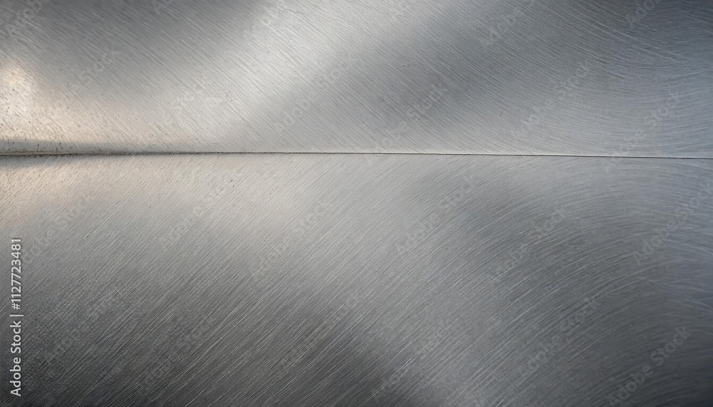 Poster a flat sheet of grainless microplaned stainless steel metal seamless texture with flawless surface f