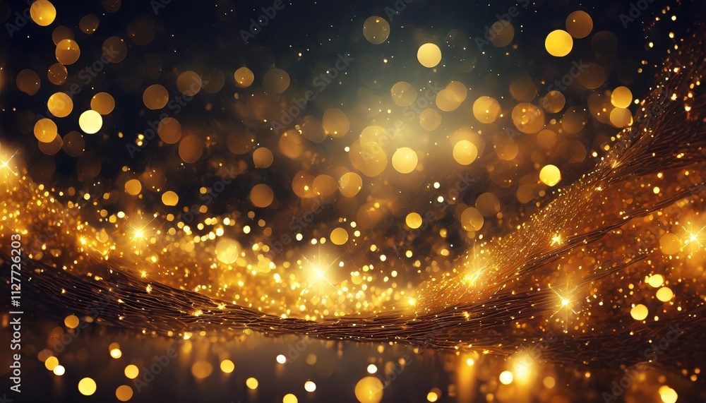 Poster a magical abstract landscape of twinkling amber lights creates a dreamy backdrop for a spec ().jpg â