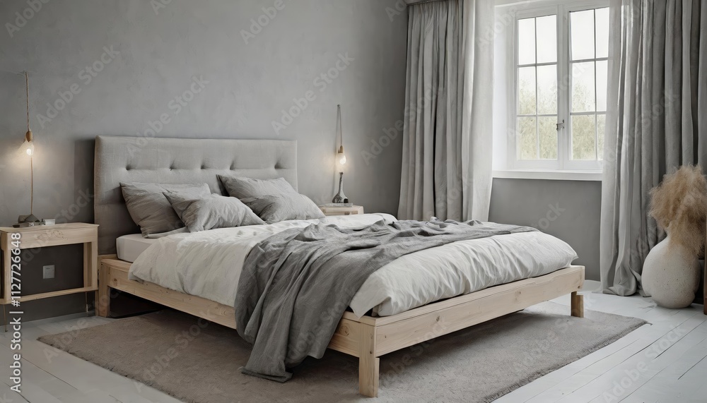 Poster a minimalist bedroom that champions solitude and rest: discover the serenity of simple design with a