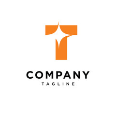 Letter T Shine Logo Icon Vector