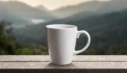 A white coffee mug isolated on a transparent background showcasing its sleek design, perfect for branding, promotional materials, or personal use in various creative projects.