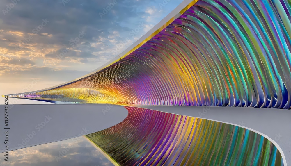 Poster futuristic abstract render: a stunning background design showcasing modern illustration techniques f