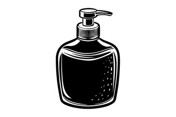 bottle with liquid soap isolated on a white background vector illustration