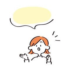 案内する女性イラスト