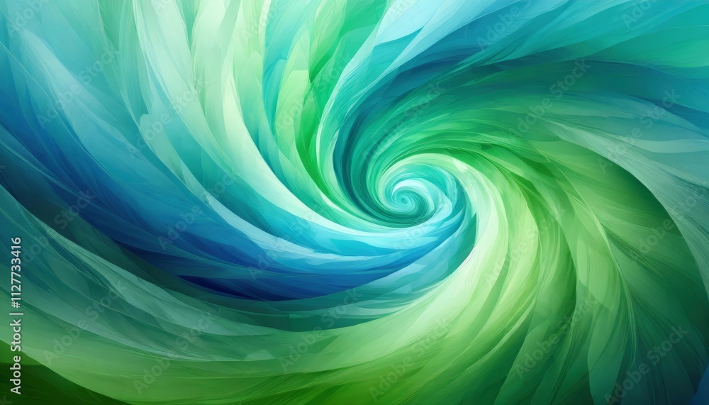 Poster abstract blue green swirl background : a stunning visual representation of fluid dynamics and color 