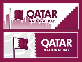 celebrating qatar national day with qatar flag