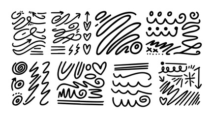a collection of irregular doodles to fulfill your abstract art needs