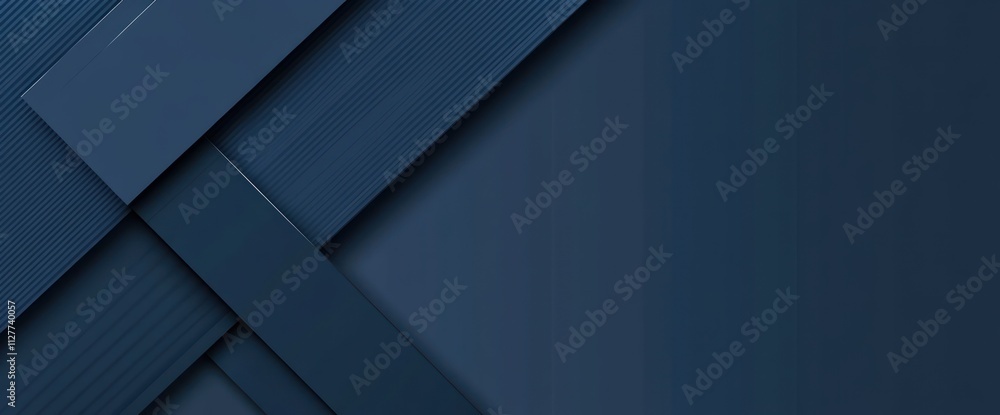 Poster Abstract navy blue geometric background with intersecting lines and textured surfaces.