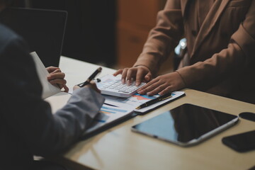 Workers discuss them at the company conference