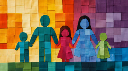 Patchwork family concept