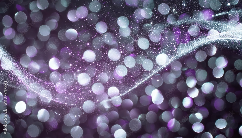 Aufkleber stunning abstract purple sparkle particles background - a mesmerizing visual display of shimmering l