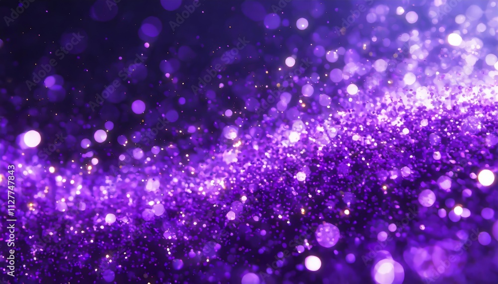 Poster abstract purple sparkle particles background - a captivating visual experience of ethereal light and