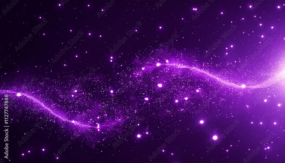 Aufkleber stunning abstract purple sparkle particles background - a mesmerizing blend of vibrant purple hues a