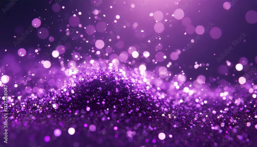Poster abstract purple sparkle particles background - a mesmerizing visual of shimmering purple particles s