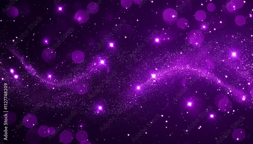 Aufkleber stunning abstract purple sparkle particles background - a mesmerizing visual experience of ethereal 