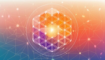 Abstract Sacred Geometry: A Visual Exploration of Cosmic Energy Patterns and Spiritual Connection in the Universe -