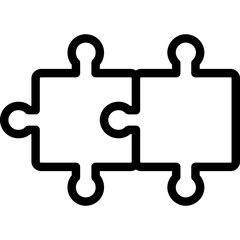 Puzzle Pieces Fitting Together Icon