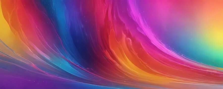 Bold and bright abstract color rainbow background with saturated colors, lively atmosphere, bold expression, bold colors