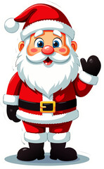 Fototapeta premium Cute Santa Claus in snow