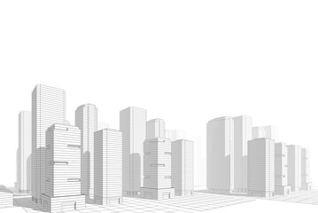 architecture 3d illustration