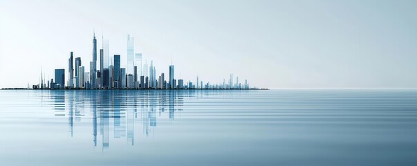 Fototapeta premium Planning maximize sales Concept. Timelapse style image of a cityscape blending into a rising stock chart, urban planning theme