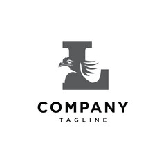 Letter L Secretary Bird Logo Icon