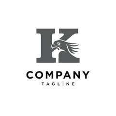 Letter K Secretary Bird Logo Icon