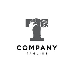 Letter T Secretary Bird Logo Icon