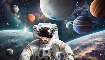 Astronauts and Their Journey: Exploring Distant Planets in Outer Space - A Captivating Visual Experience of Space Exploration and the Wonders of the Universe