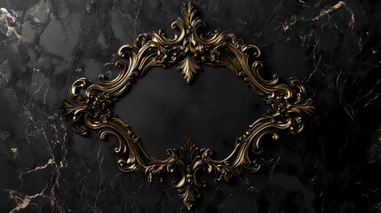 Rococo elegance meets modern branding, an intricate ornate frame surrounds a sleek modern logo, showcasing the fusion of classic artistry and contemporary design. Rococo. Illustration