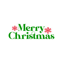 Merry Christmas typography clip art design on plain white transparent isolated background for card, shirt, hoodie, sweatshirt, apparel, card, tag, mug, icon, poster or badge