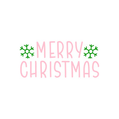 Fototapeta premium Merry Christmas typography clip art design on plain white transparent isolated background for card, shirt, hoodie, sweatshirt, apparel, card, tag, mug, icon, poster or badge