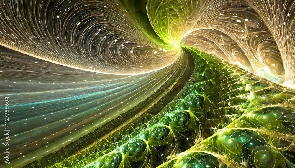 Poster stunning beautiful fractal background : a mesmerizing display of intricate patterns and vibrant colo