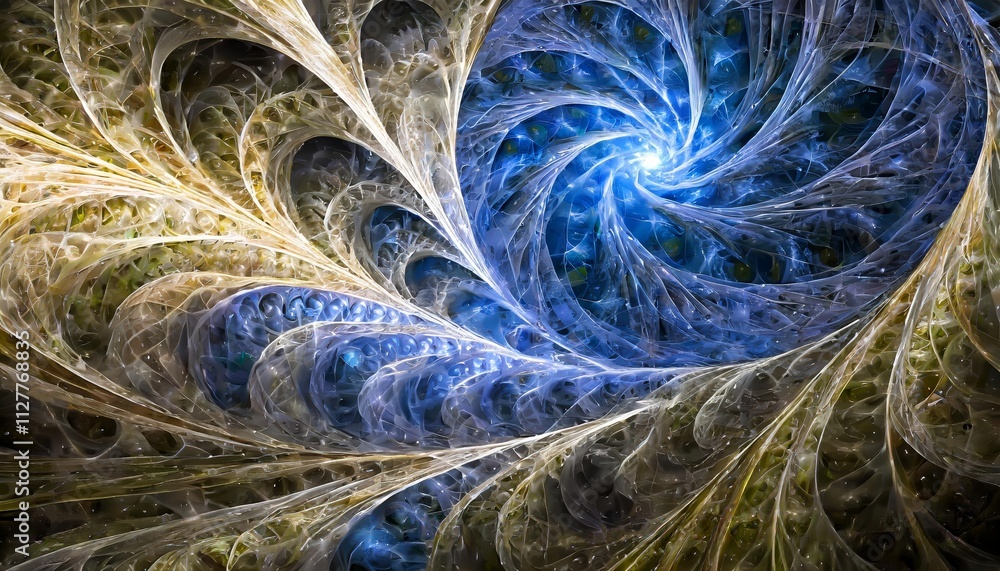Poster stunning fractal background: a mesmerizing display of colorful patterns and intricate designs for yo