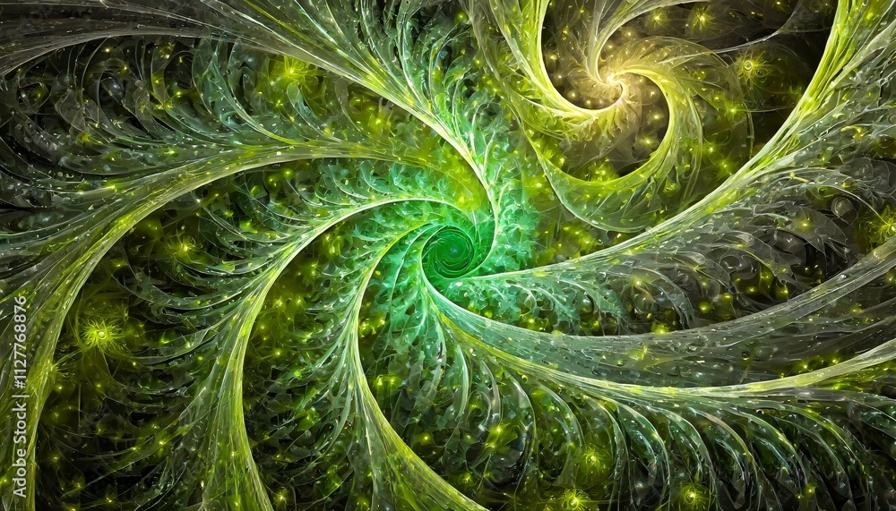 Aufkleber stunning and mesmerizing beautiful fractal background featuring intricate patterns and vibrant color