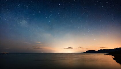 A Stunning Beautiful Sky Night with Stars Background: A Captivating View of the Celestial Realm, Perfect for Creating a Serene Atmosphere and Inspiring Peaceful Moments in Your Projects.