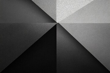 Black and White Geometric Abstract Background with Triangles and Textured Grayscale Design