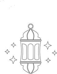 Ramdhan lantern flat design icon design vector,iislamic lantern flat design icon on white background 