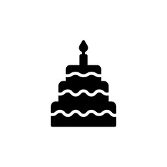 Cake icon logo design. Cake sign and symbol. Birthday cake icon