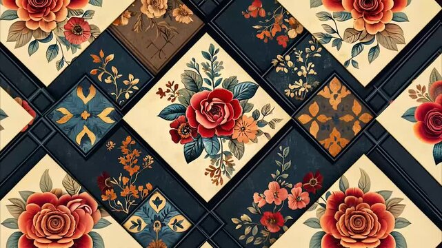 Bohemian pattern vector illustration AI generated animated illustration background