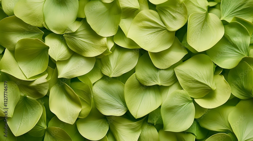Poster a close-up view of overlapping green leaves, creating a lush, textured background.