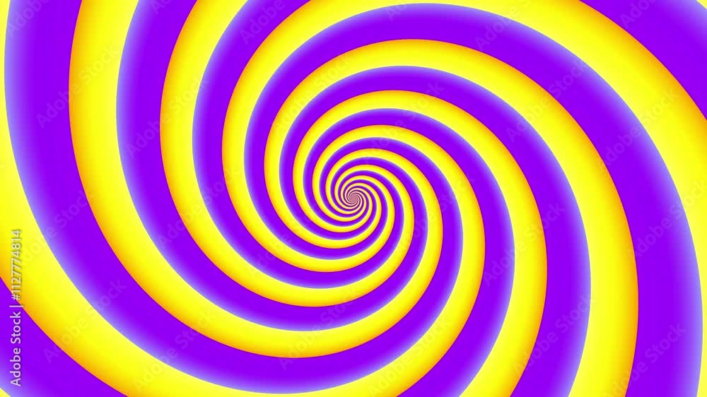 Poster purple and yellow psychedelic delusion illusion hallucinations footage. loop animation. mesmerizing 