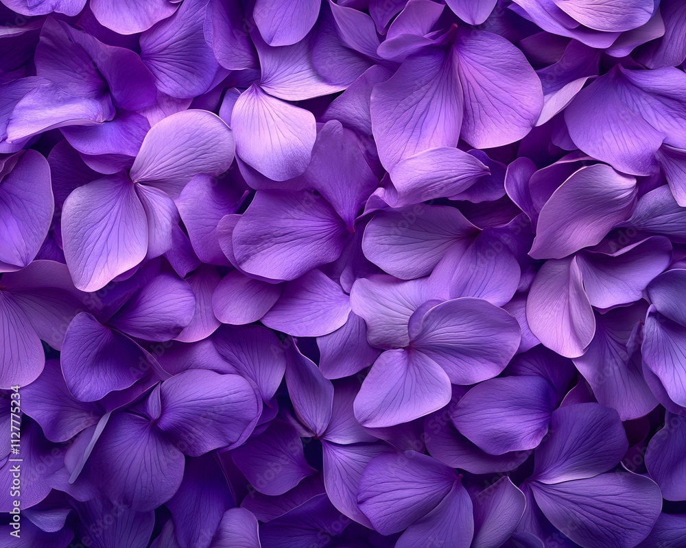 Poster a close-up view of overlapping purple flower petals, creating a soft and vibrant texture.