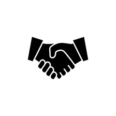 Handshake icon logo design. business handshake sign and symbol. contact agreement